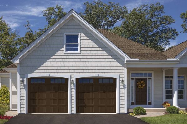 Shaker-CS Short, 9' x 8', Brown, windows with Richmond Long Inserts garage door ideas, garage door with window ideas