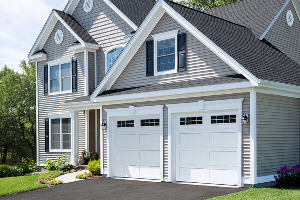 Shaker-Flat XL, 9' x 8', Ice White, 8 lite Orion windows garage door ideas, garage door with window ideas